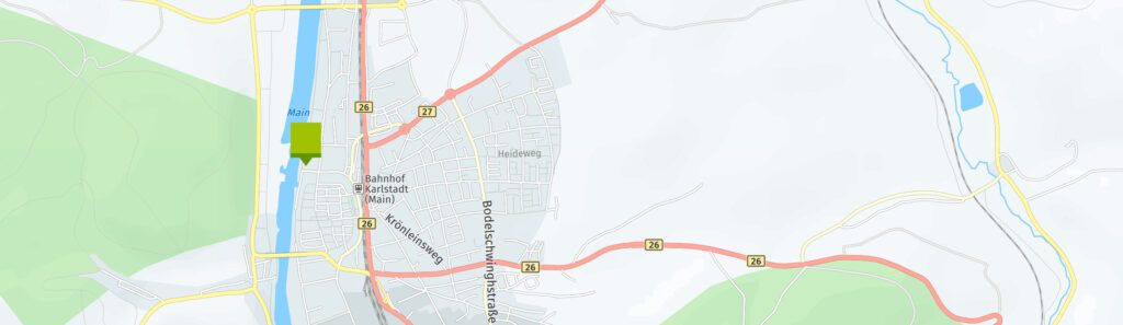 Arrival map and location of the Hotel Mainpromenade in Karlstadt